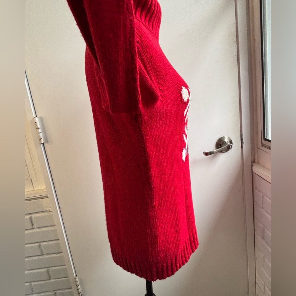 Talbots Wool Blend Snowflake Button Turtleneck Re… - image 5